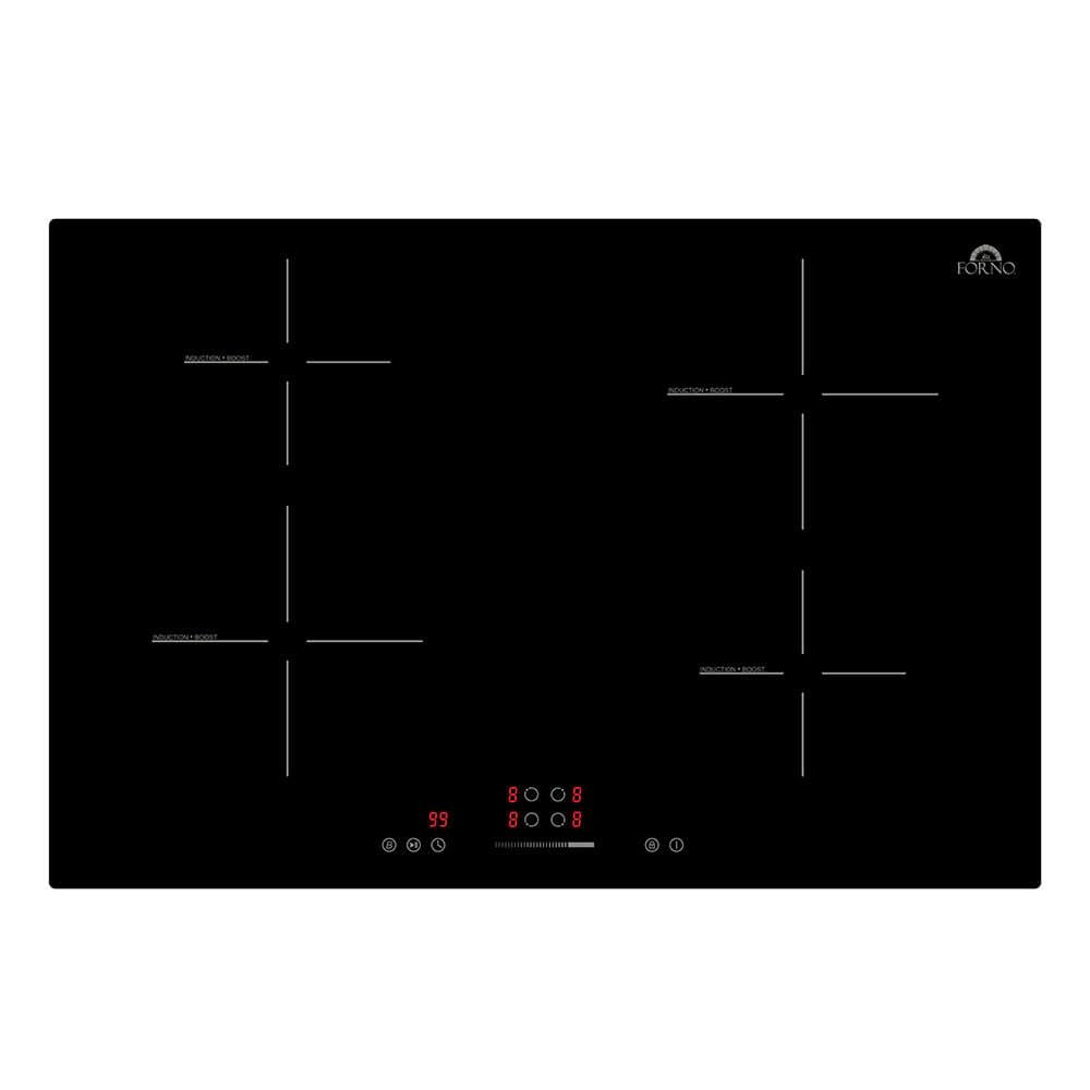 FORNO Parco 30-Inch Induction Cooktop, 4 Zones, 7200W, Touch Control, 9 Power Levels & Booster Function
