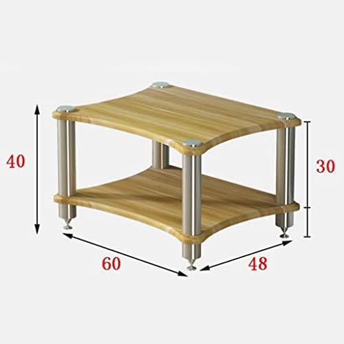 HiFi Speaker Rack - 3-Cabinet Stand for Tv & Amplifiers Sturdy Home Audio System Storage Entertainment Center Organizer Durable Media Equipment Shelves -White-60 * 48 * 40cm(2Tier)