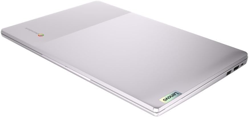 Lenovo IdeaPad 3i 15.6' FHD Chromebook Laptop, Intel Celeron, 4GB RAM, 64GB eMMC Storage, Wi-Fi 6, SD Card Reader, Chrome OS, SageNova Earphones, Arctic Grey
