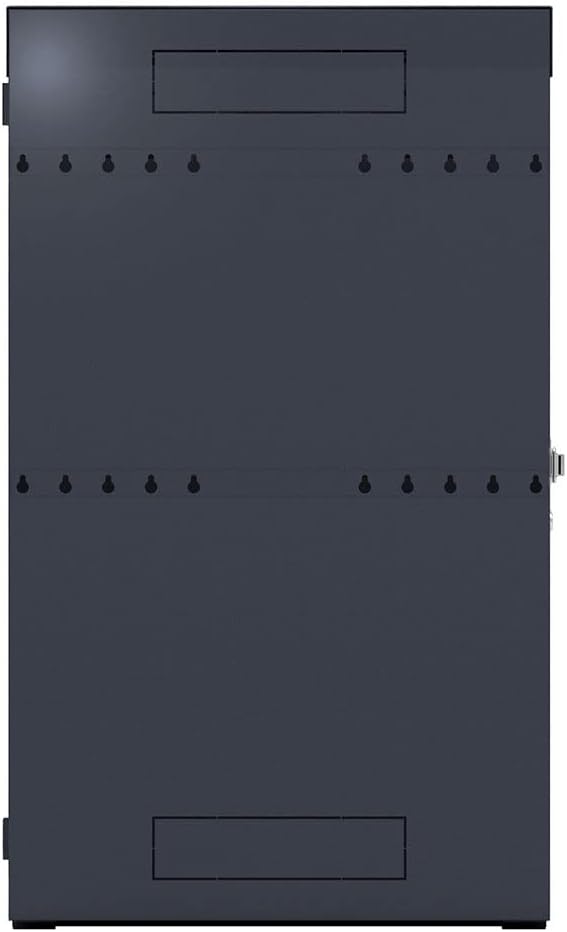 NavePoint 8U Vertical Server Rack Enclosure, Low Profile, 35.4' Deep, Max Weight Capacity 132lbs - 8U Network Cabinet Vertical Wall Mount, Perforated, Black