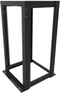NavePoint 25U 23-inch Width 4-Post Frame Rack - Open Frame Rack with Cage Nut fo 23-Inch Equipment, Server Rack 881 lbs Weight Capacity, Floor Mount, RU Markings