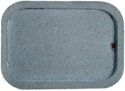 Jangsoo Korean BBQ Stone Grill, Rectangular, Grey, 11.8' x 14', Stoneware, Grill Pan