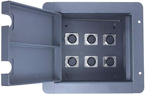 Pro Audio Recessed Stage in Floor Pocket Box Black with Prewired Connections