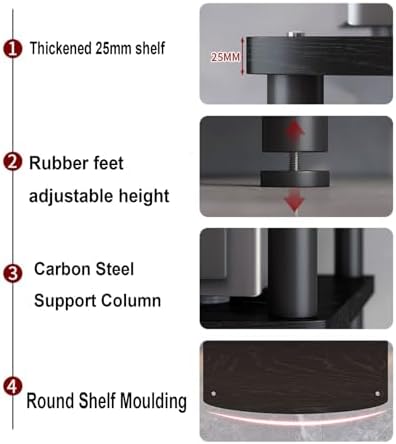 2-Tier Audio Rack Shelf, HiFi Media Stand for Living, Gaming & Recording Rooms, Stylish Audio Cabinet, Sturdy 2-Tier Design, Perfect for Home Entertainment and Audio Equipment
