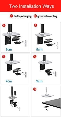 XSJ8013C Aluminum Alloy Ultra Long Arm LED LCD Monitor Holder Table Clamping Full Motion Monitor Mount Support (Black)