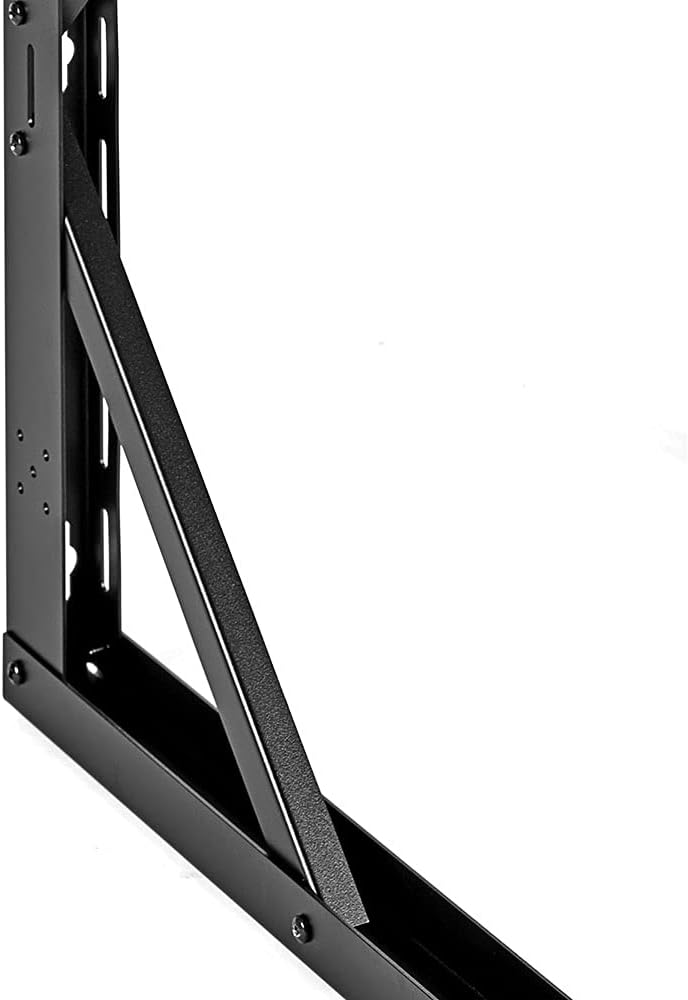 NavePoint 12U Open Frame Wall Mount Server Rack for 19' Networking IT Equipment & A/V Gear, 24.81' Depth, 264 lbs Weight Capacity, 12-24 Threaded