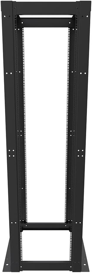 NavePoint 45U 23-inch Width 4-Post Frame Rack - Open Frame Rack with Cage Nut for 23-Inch Equipment, Server Rack 881lbs Weight Capacity, Floor Mount, RU Markings