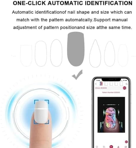 3D Nail Art Printer - Smart Mobile Nail Painter with DIY App, WiFi/USB Connect, Perfect for Kids & Salons - Creative Designs, Easy to Use, Manicure Must-Have