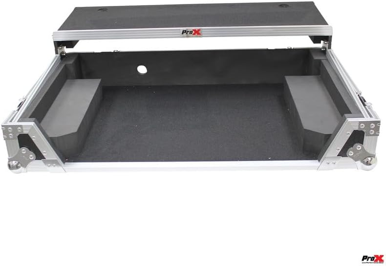 ProX XS-DDJ1000W for Pioneer DJ DDJ-1000 SRT & DDJ1000SRT Flight Travel Hard Road Gig Ready Case w/ 1U Rack Space & Low Profile Penn-Elcom Wheels