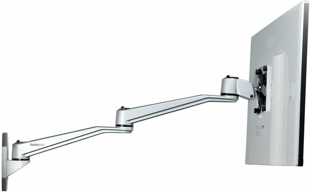StarTech.com Wall Mount Monitor Arm - Articulating Ergonomic VESA Wall Mount Monitor Arm - 20' Long - Single Display up to 34'(30.9lb/14kg) - Swivel/Tilt/Rotate - Adjustable Screen Mount, TAA