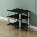 Audio Rack Stand for Projector & Game Consoles - Media Shelf Tower for PS5, DVD Player, Stereo System, Cable Box - Stylish AV Corner Storage Solution