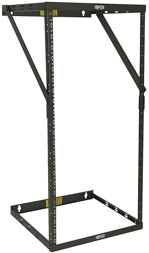 Tripp Lite 8U/12U/22U Expandable Wall-Mount 2-Post Open Frame Rack, Adjustable Network Equipment Rack, Patch Depth, 11.5' Deep (SRWO8U22MD)