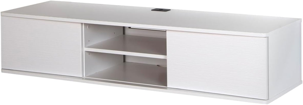 South Shore Floating Wall Mounted Media Console, Pure White, 56',