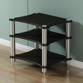 AV Media Stand - Wooden Stereo Cabinet, 4-Tier Audio Rack for Home Office & Entertainment System, CD Player Stand, Durable Storage for Audio Components.