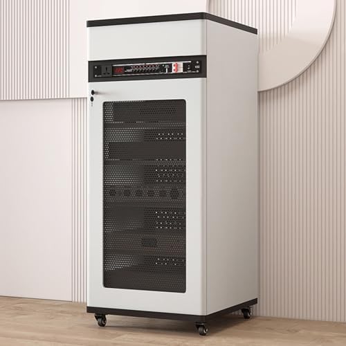 White Stereo Cabinet for Record Players & Audio Equipment, 108cm AV Media Stand, Modern Audio Rack & Corner Media Storage Solution, Multi-Functional Audio Cabinet