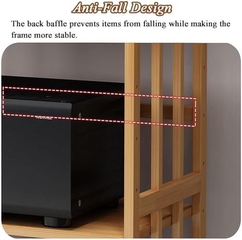 HiFi Furniture Stereo Cabinet - 4-Tier AV Media Tower with Casters, Home Theater Audio Rack, Mobile CD Storage Stand, Modern Stereo Stands & Holders for Home Entertainment