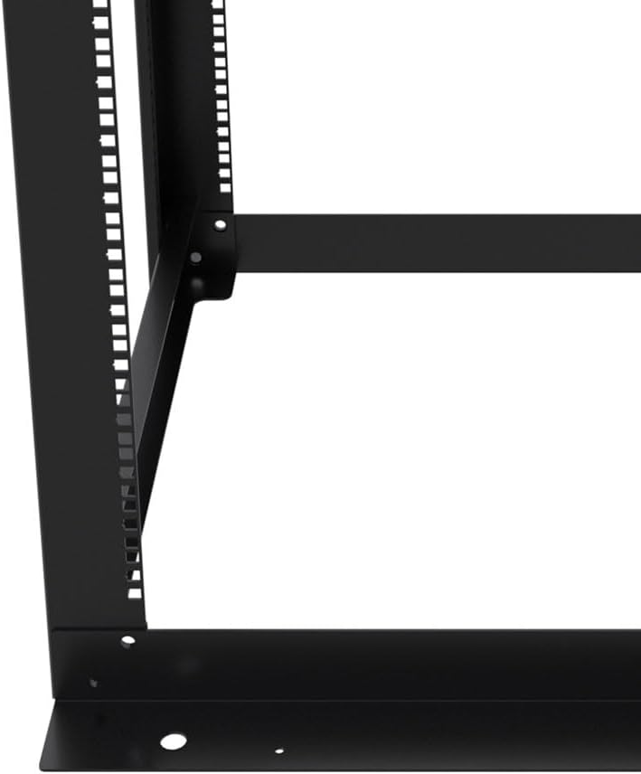 NavePoint 25U 23-inch Width 4-Post Frame Rack - Open Frame Rack with Cage Nut fo 23-Inch Equipment, Server Rack 881 lbs Weight Capacity, Floor Mount, RU Markings