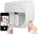 Portable 3D Nail Art Printer - Digital Mobile Nail Painting Machine, DIY Control via Free App for Home & Salon Use, for Girls & Women, Stylish White Design