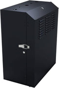 NavePoint 8U Vertical Server Rack Enclosure, Low Profile, 19.6' Deep, Max Weight Capacity 132lbs - 8U Network Cabinet Vertical Wall Mount, Perforated, Black