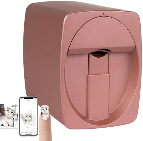 3D Automatic Nail Art Printer Machine, Portable Self-Service Nail Painting Device for Kids, Nail Studios, Manicurists & Nail Art Enthusiasts - White