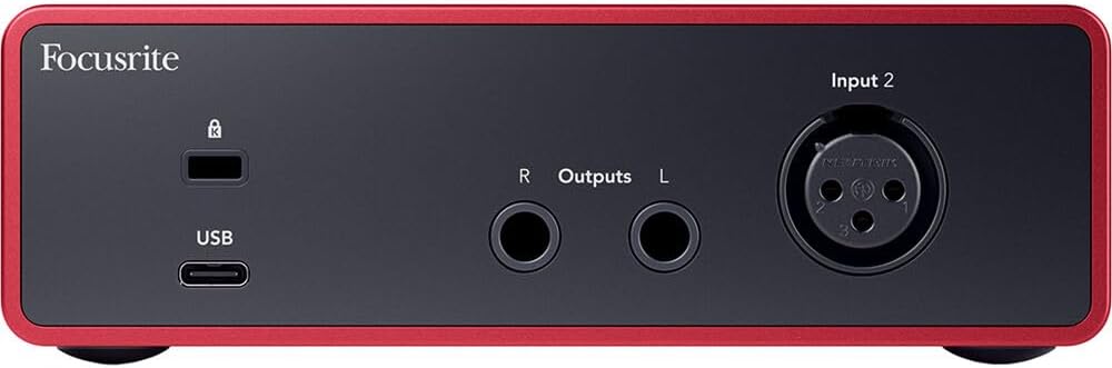 Focusrite Scarlett Solo 4G Audio Interface Recording Bundle with StreamEye Cans50 Studio Headphones and Professional Grade Instrument Cable