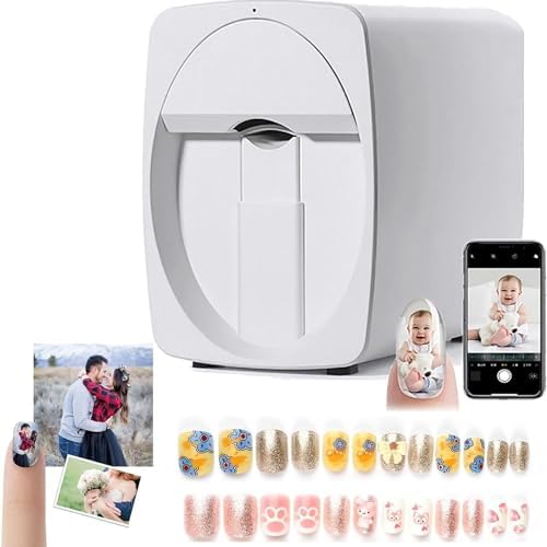 3D Nail Art Printer - Smart Mobile Nail Painter with DIY App, WiFi/USB Connect, Perfect for Kids & Salons - Creative Designs, Easy to Use, Manicure Must-Have