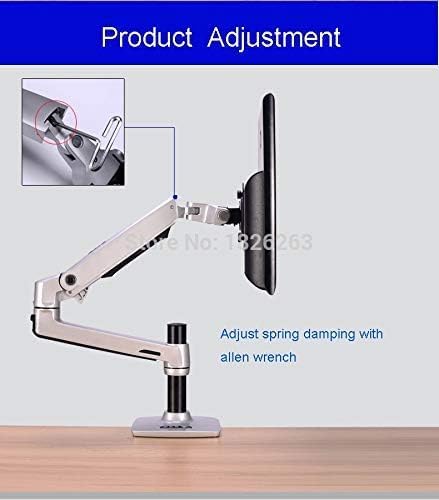 XSJ8013C Aluminum Alloy Ultra Long Arm LED LCD Monitor Holder Table Clamping Full Motion Monitor Mount Support (Black)