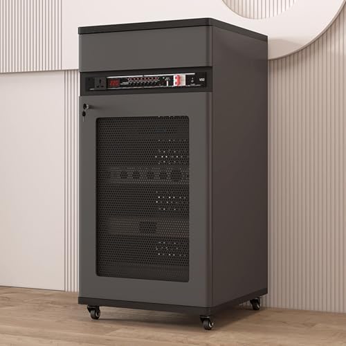 White Stereo Cabinet - 42.5' Audio Rack & Media Stand for Record Players, AV Components, and Corner Use - Stylish AV Cabinet for Home Entertainment