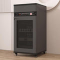 White Stereo Cabinet - 42.5' Audio Rack & Media Stand for Record Players, AV Components, and Corner Use - Stylish AV Cabinet for Home Entertainment