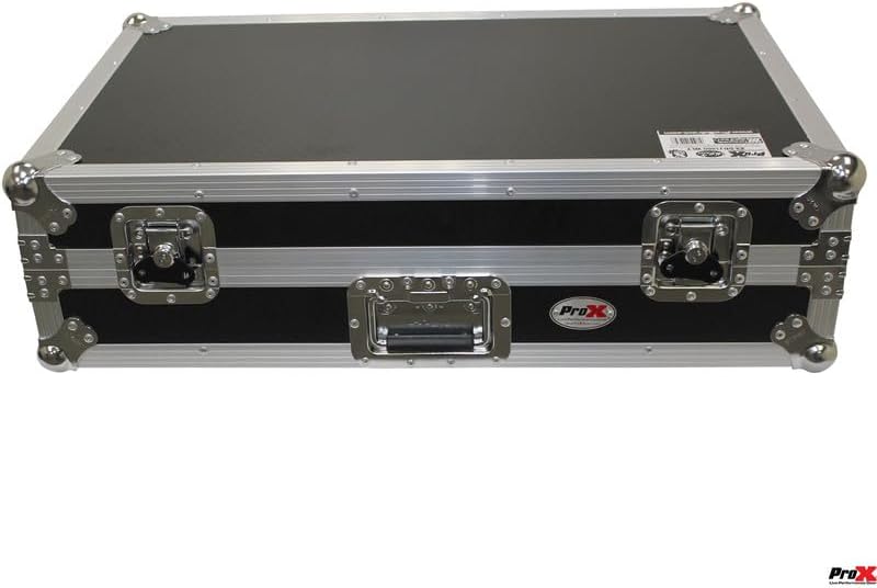 ProX XS-DDJ1000W for Pioneer DJ DDJ-1000 SRT & DDJ1000SRT Flight Travel Hard Road Gig Ready Case w/ 1U Rack Space & Low Profile Penn-Elcom Wheels