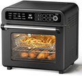 19 QT Air Fryer Toaster Oven Combo – 12-in-1 Digital Countertop, 1400W Stainless Steel, Black - Natural Convection Roast, Dehydrate, Reheat & More!