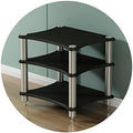 HiFi Speaker Rack - 3-Cabinet Stand for Tv & Amplifiers Sturdy Home Audio System Storage Entertainment Center Organizer Durable Media Equipment Shelves -Back-60 * 48 * 62cm(3Tier)