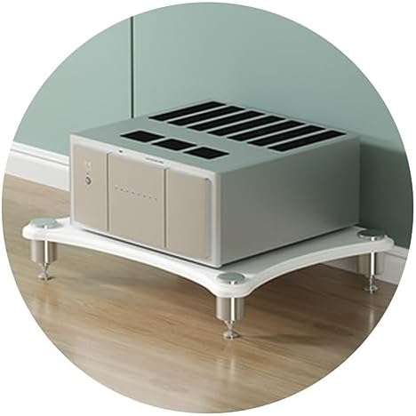 HiFi Speaker Rack - 3-Cabinet Stand for Tv & Amplifiers Sturdy Home Audio System Storage Entertainment Center Organizer Durable Media Equipment Shelves -White-60 * 48 * 10cm(1Tier)