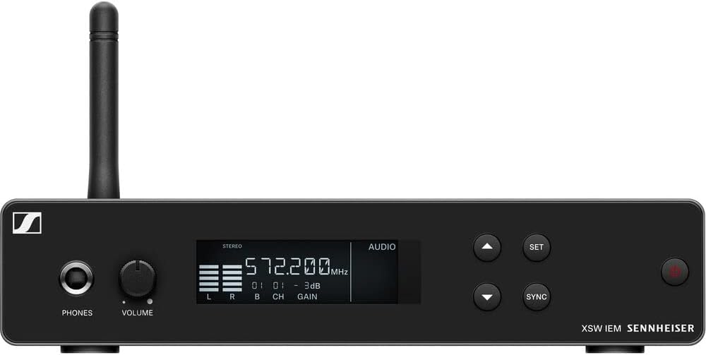 Sennheiser XSW IEM SET Stereo In-Ear Wireless Monitoring System A: 476 to 500 MHz (509146) Bundle with Sennheiser XSW IEM EK Wireless Receiver (A: 476 to 500 MHz) and Auray Carrying Bag