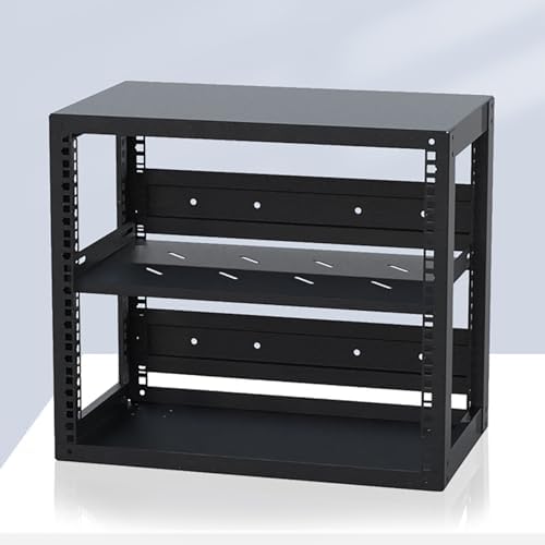 Wall Mounted AV Media Stand - Steel Audio Rack, Adjustable Floating Stereo Cabinet, 2-Tier DVD & Component Shelf for Home Theater & Media Storage (50.9x30x27.35cm)