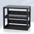 Adjustable Wall-Mounted AV Media Stand, 2-Tier Steel Floating Cabinet for Home Theater, DVD & Component Shelf, Space-Saving Storage Rack (50.9x40x36.15cm)