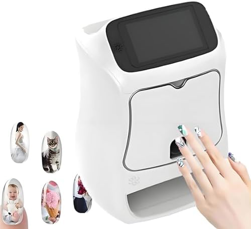 Portable 3D Nail Art Printer - Mobile Touch Screen Machine, WiFi & DIY Support, Fast 10-Second Painting, Ideal for Girls' Home Beauty & Personal Care, Pink