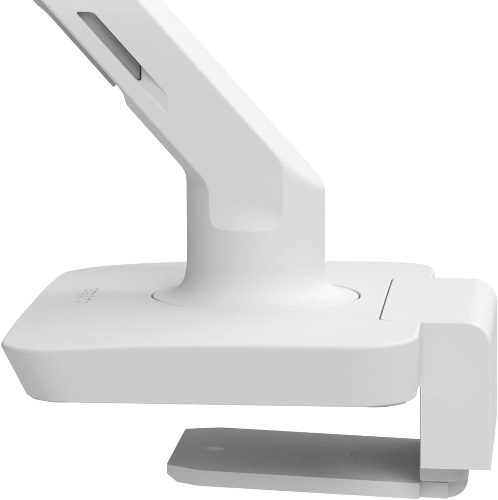 Ergotron – MXV Single Monitor Arm, VESA Desk Mount – for Monitors Up to 34 Inches, 7 to 20 lbs – Low Profile Clamp, White