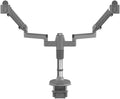 Humanscale M2 M/Flex Dual 2 Monitor Arm 8' Straight Link/Dynamic Link 12' High Post with Integrated Clamp Mount Silver MF22SFFC12