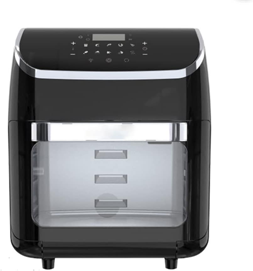 12L Large Capacity Air Fryer Oven Combo 1000W Airfryer Toaster Oven with Temperature Control, Gold