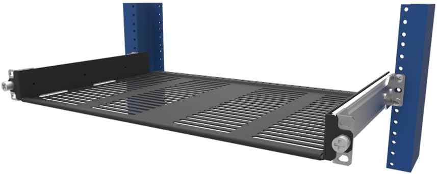 RackSolutions 1U 2 Post Rack Sliding Cantilever Half Shelf for 19 Inch Relay and Telco Racks