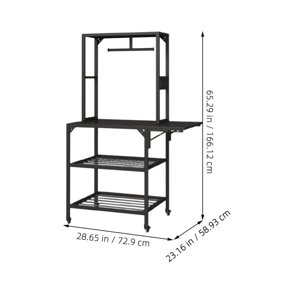 Mipcase 3D Printer Stand: Heavy Duty Rolling 3D Printer Table with Double-Layer Storage Rack - Metal Workbench for Studio, Home Office, Workshop