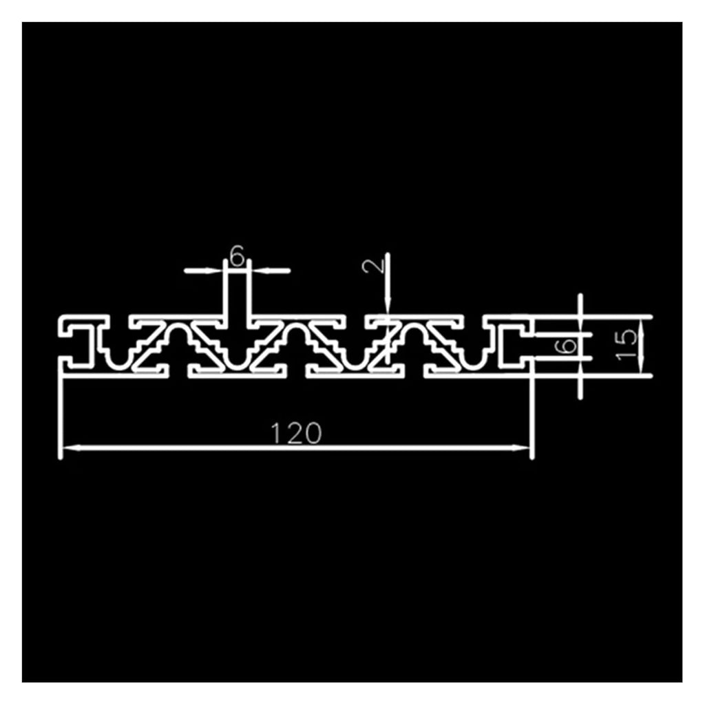 1 pcs 15120 Aluminum Profile T-Slot Extruded Anodized Linear Guide 300mm-500mm 15x120mm with M6 T-nut for DIY 3D Printer Table Leisurely(400mm)
