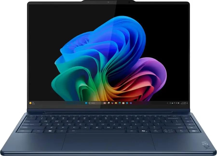 Lenovo Yoga 9i 2-in-1 Aura Edition 14' Copilot+ Laptop with 14.0' 4K OLED Touchscreen, Intel Ultra 7 258V 8-Core, 32GB RAM, 1TB M.2 NVMe SSD, Windows 11 Pro - Cosmic Blue