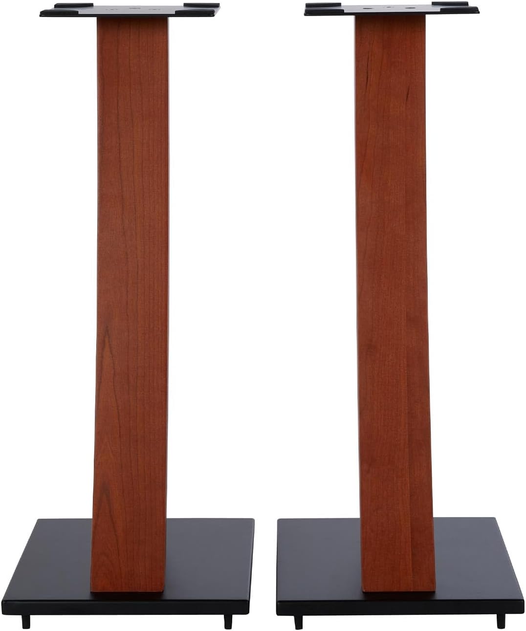 EXIMUS One Pair Fixed Height Universal Speaker Floor Stands with Real Wood - Cedar - 290 Series