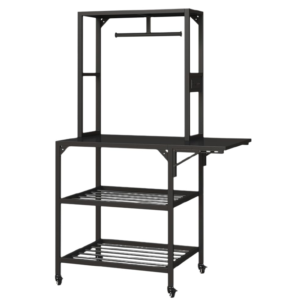 Mipcase 3D Printer Stand: Heavy Duty Rolling 3D Printer Table with Double-Layer Storage Rack - Metal Workbench for Studio, Home Office, Workshop