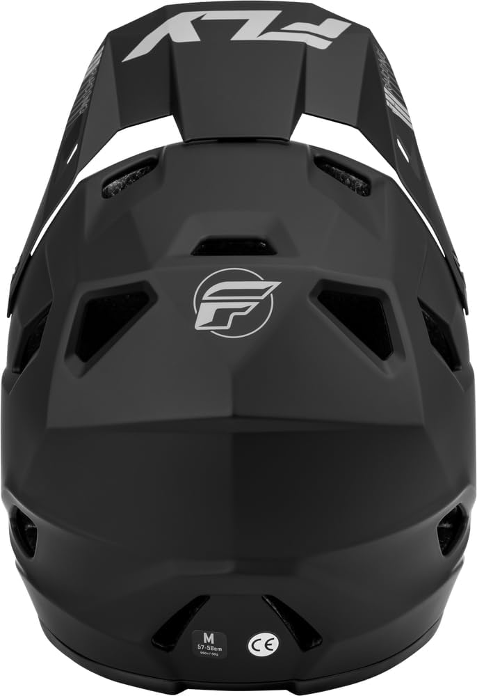 Fly Racing Rayce Full-Face Mountain Bike/BMX Helmet – ASTM F1952 DH Certified, CPSC 1203, CE EN1078, Poly-Alloy Shell, TFV Ventilation, Removable Liner