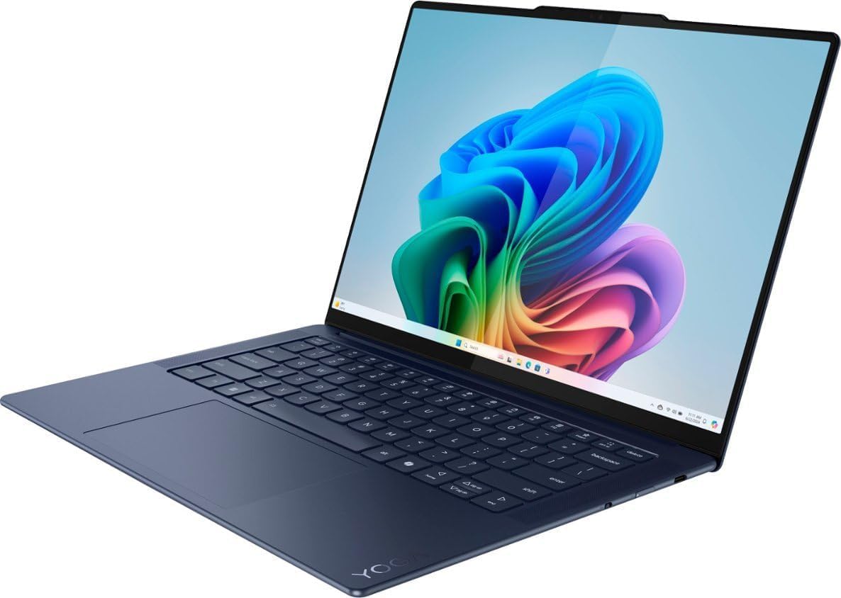 Lenovo Yoga Slim 7X Copilot PC Laptop 14.5' Touchscreen OLED 3K 1000 nits Display (Snapdragon X Elite X1E-78-100, 16GB LPDDR5X, 512GB SSD, Backlit KB, WiFi 7, Win 11 Home) w/DKZ USB Port Expander