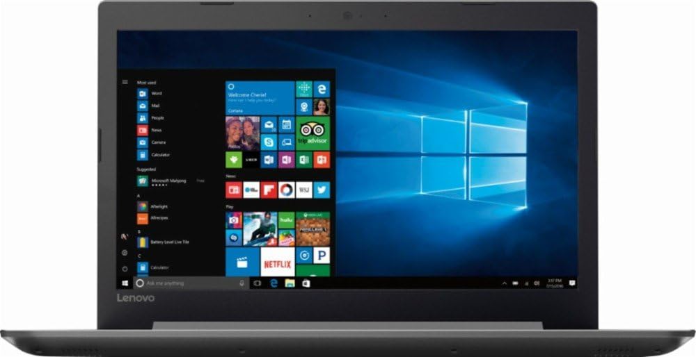 Lenovo 15.6 Inch 768P LCD Display, AMD Radeon A12-9720P Process Laptop 2.7GHz, 8GB DDR4 RAM Memory, 1TB Hard Disk Drive, DVD Drive, Built in Webcam, WiFi, Bluetooth, Windows 10 Home, Earphone Jack