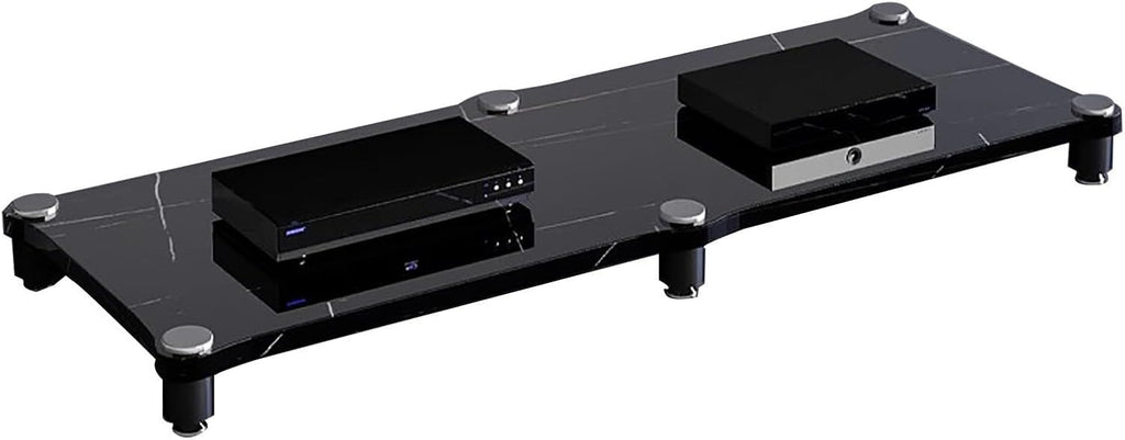 Storage Vintage Stereo Receiver Audio Cabinet, Home Theater Av Component Stand Floor Standing, Console Stereo Rack Stands, Stereo Unit Shelves(H 10cm (4'))